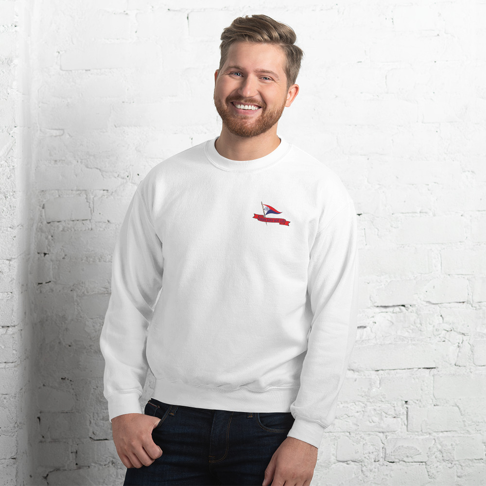 unisex crew neck sweatshirt white front 63262dc929a2c